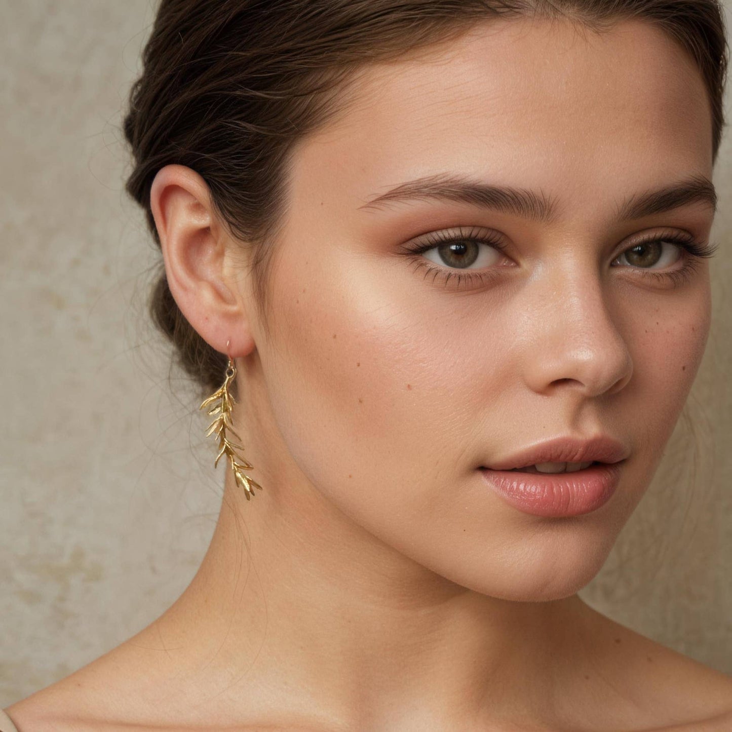 Gold Rosemary Branch Necklace: 22" in Gift Box