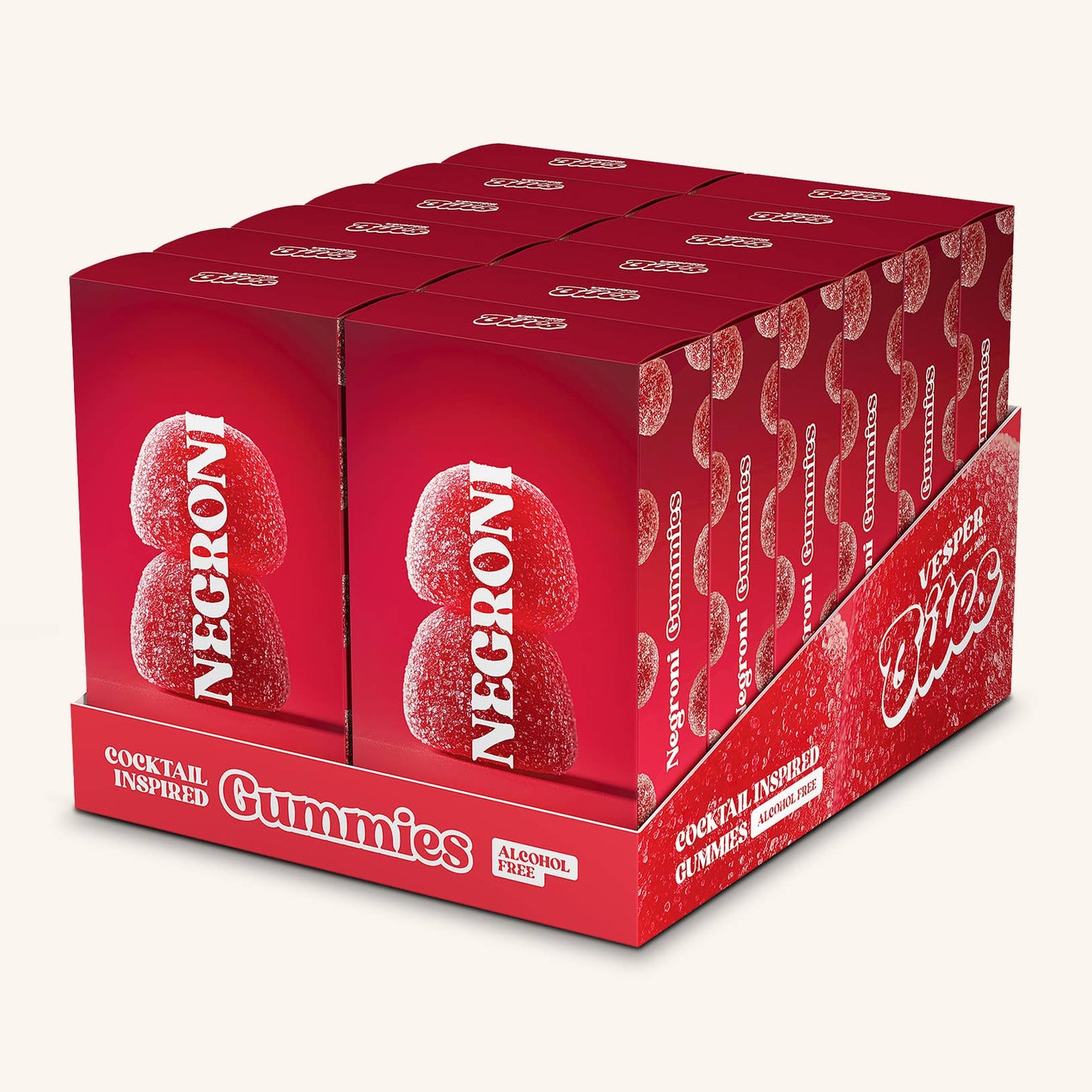 Negroni Gummies, Chewy Candies, Alcohol-Free