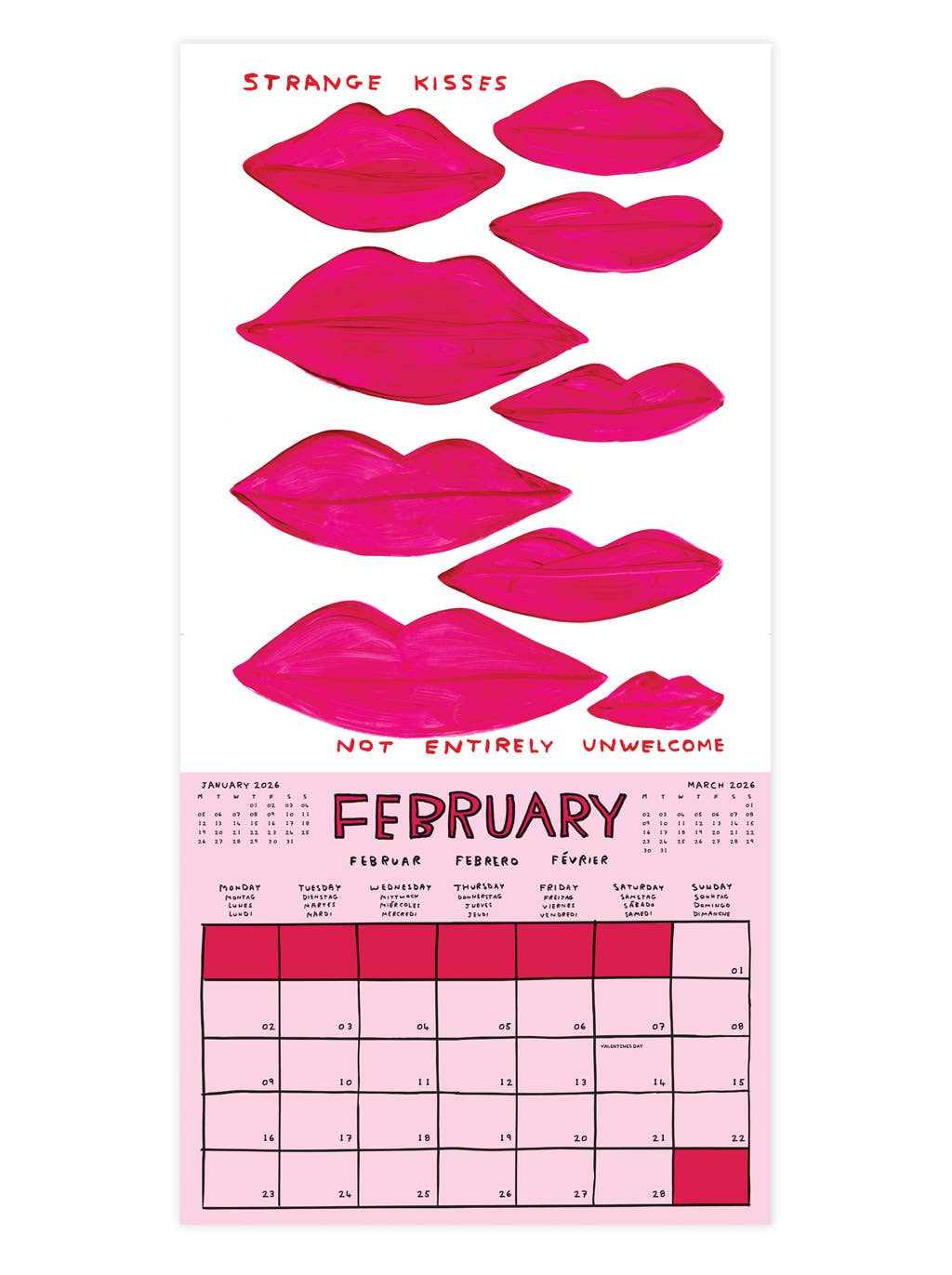 David Shrigley Official and Exclusive 2026 Wall Calendar