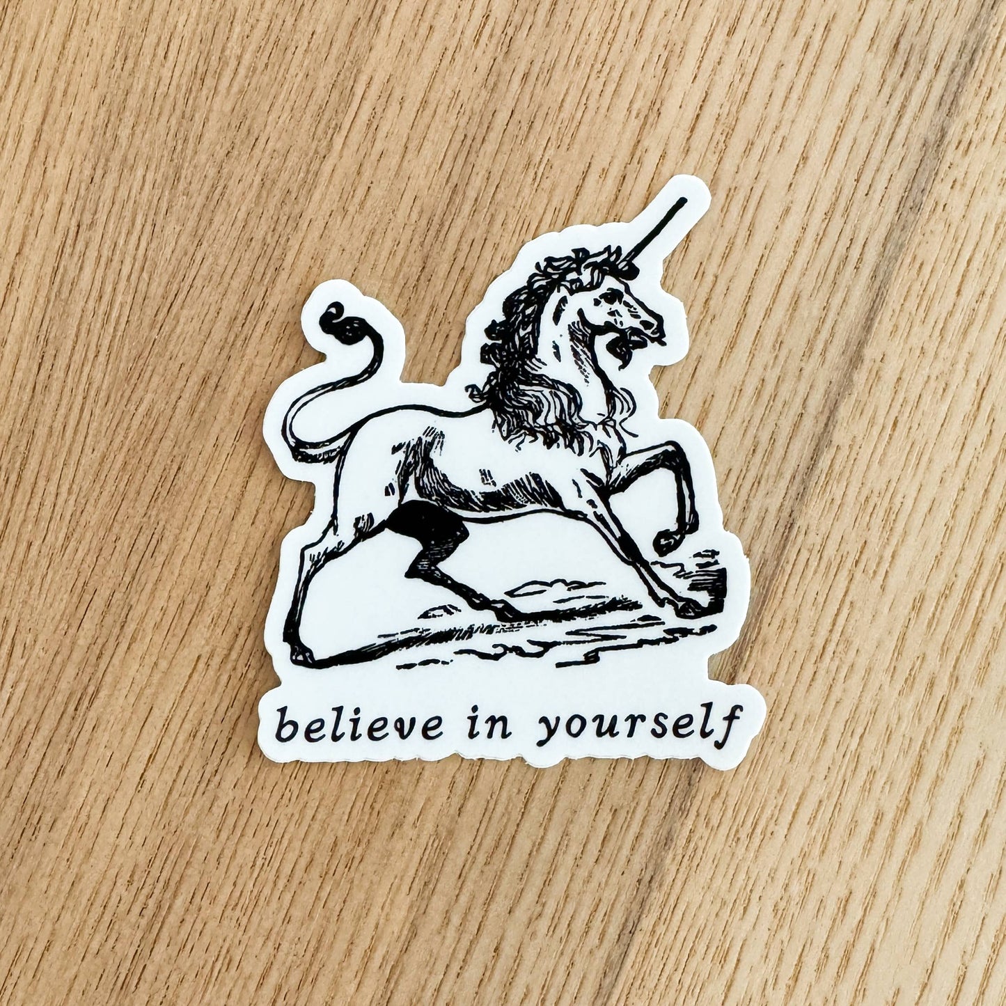 Believe in Yourself Vinyl Unicorn Sticker