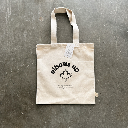 Elbows Up Tote : Small Flat Tote
