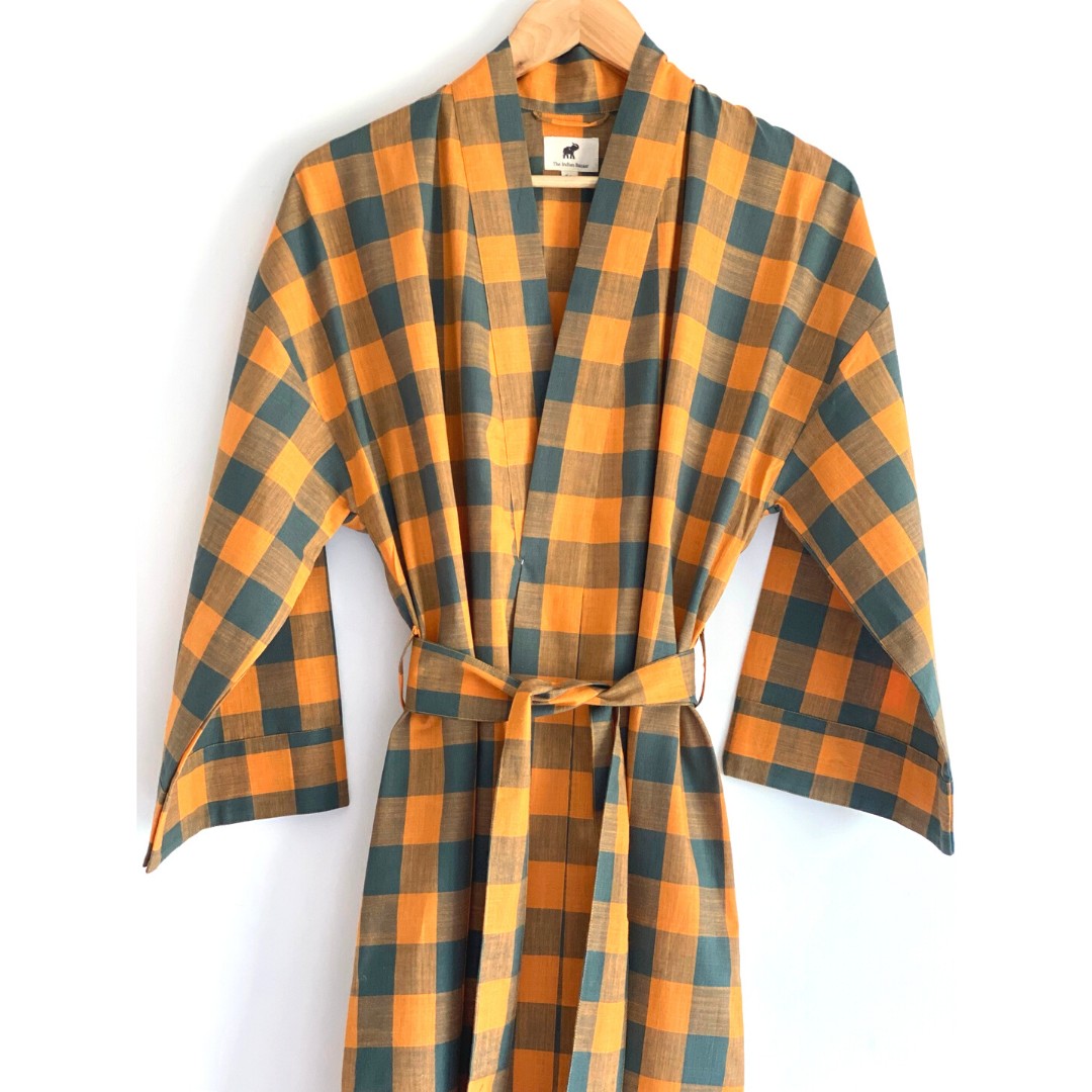 Unisex Kimono Robe, Mens full length Coat, Home, Lounge Wear: 38