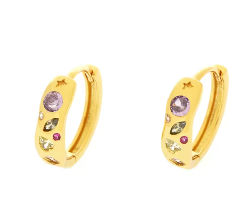 Confettie Galaxy Huggie Hing Hoop