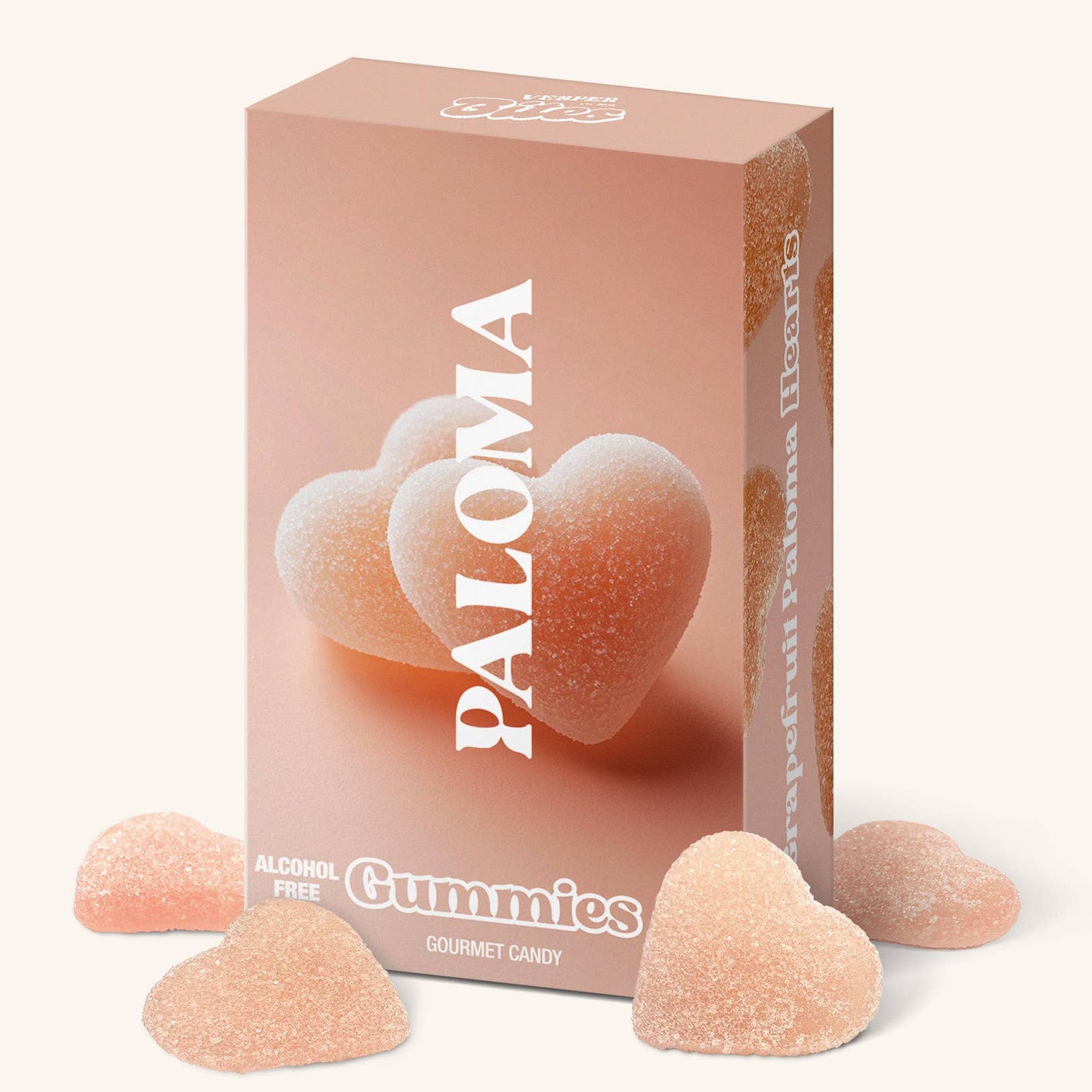 Paloma Heart Gummies, Chewy Candies, Alcohol-Free