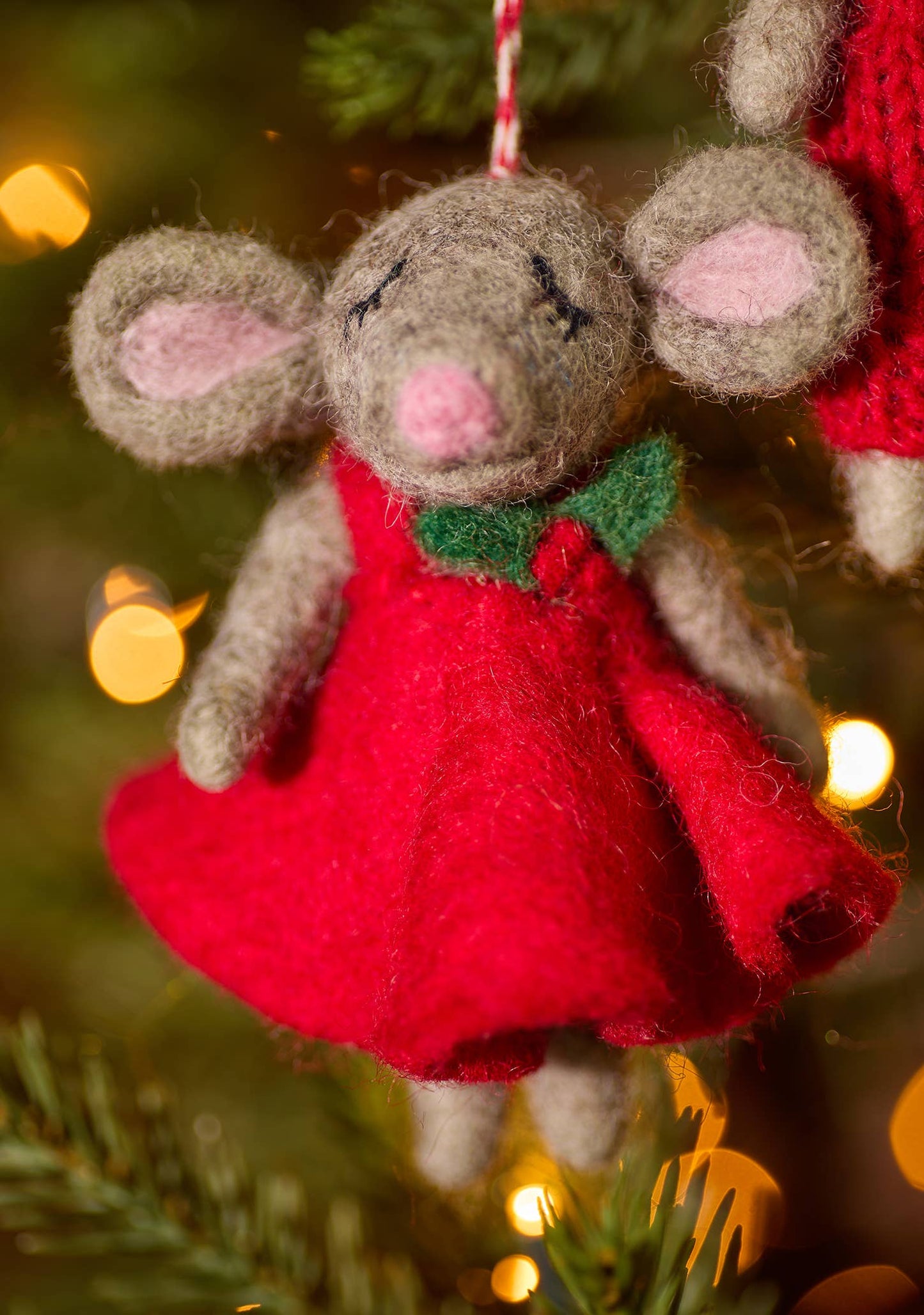 Felt Mice Hanging Ornament