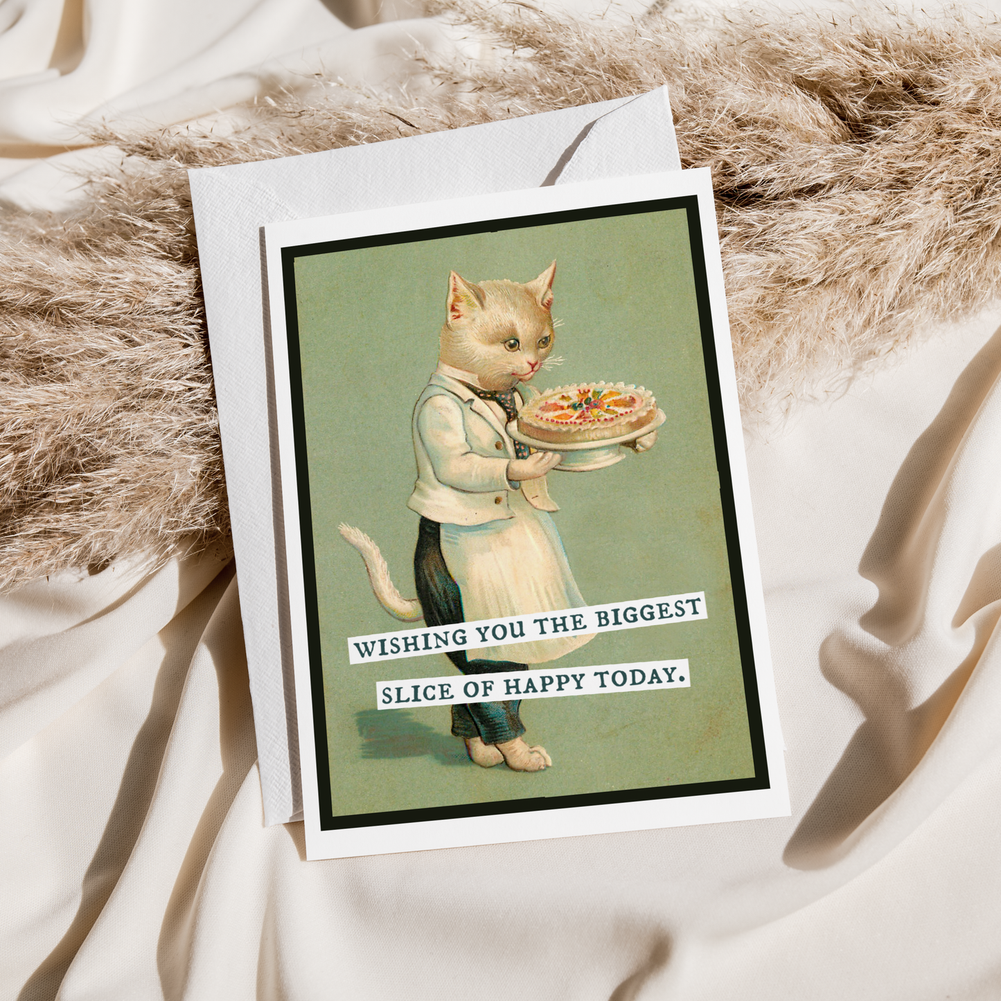 Greeting Card. Wishing You The Biggest Slice Of Happy Today.