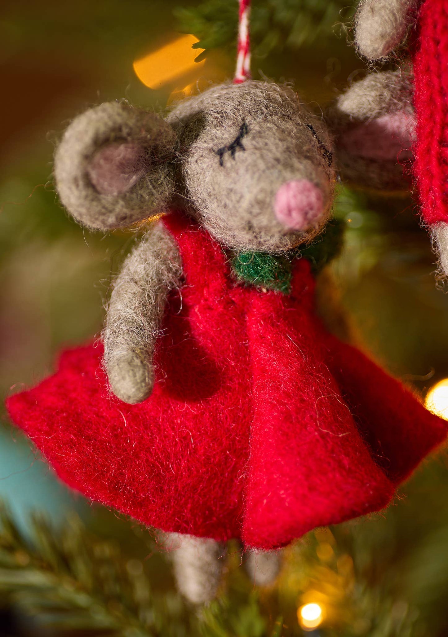 Felt Mice Hanging Ornament
