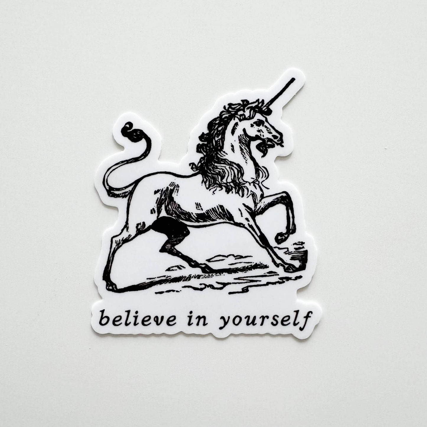 Believe in Yourself Vinyl Unicorn Sticker