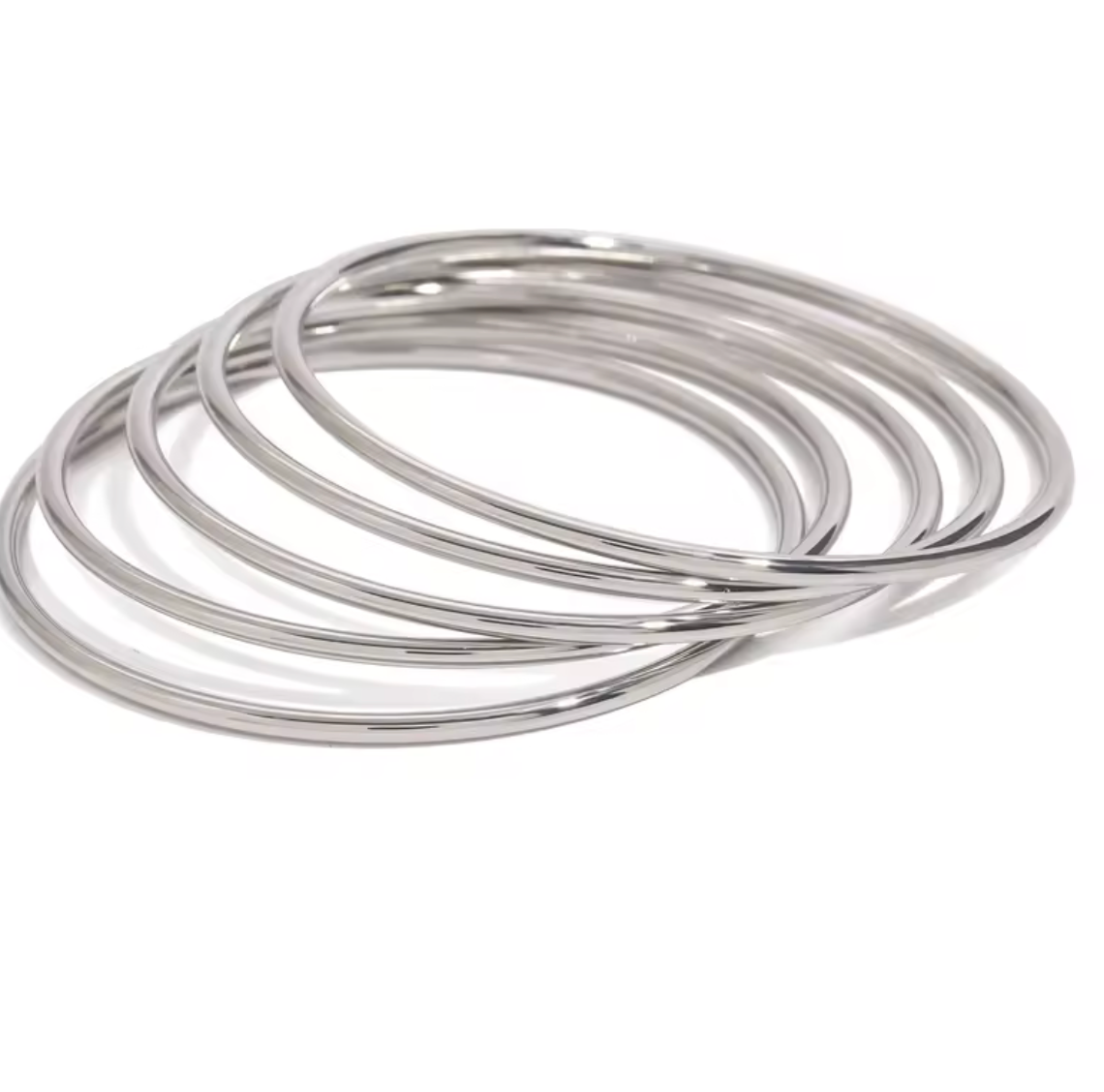 Lidia Bangle- Steel Waterproof- Chunky Stacking Bracelet: Yellow Gold / 1 bangle