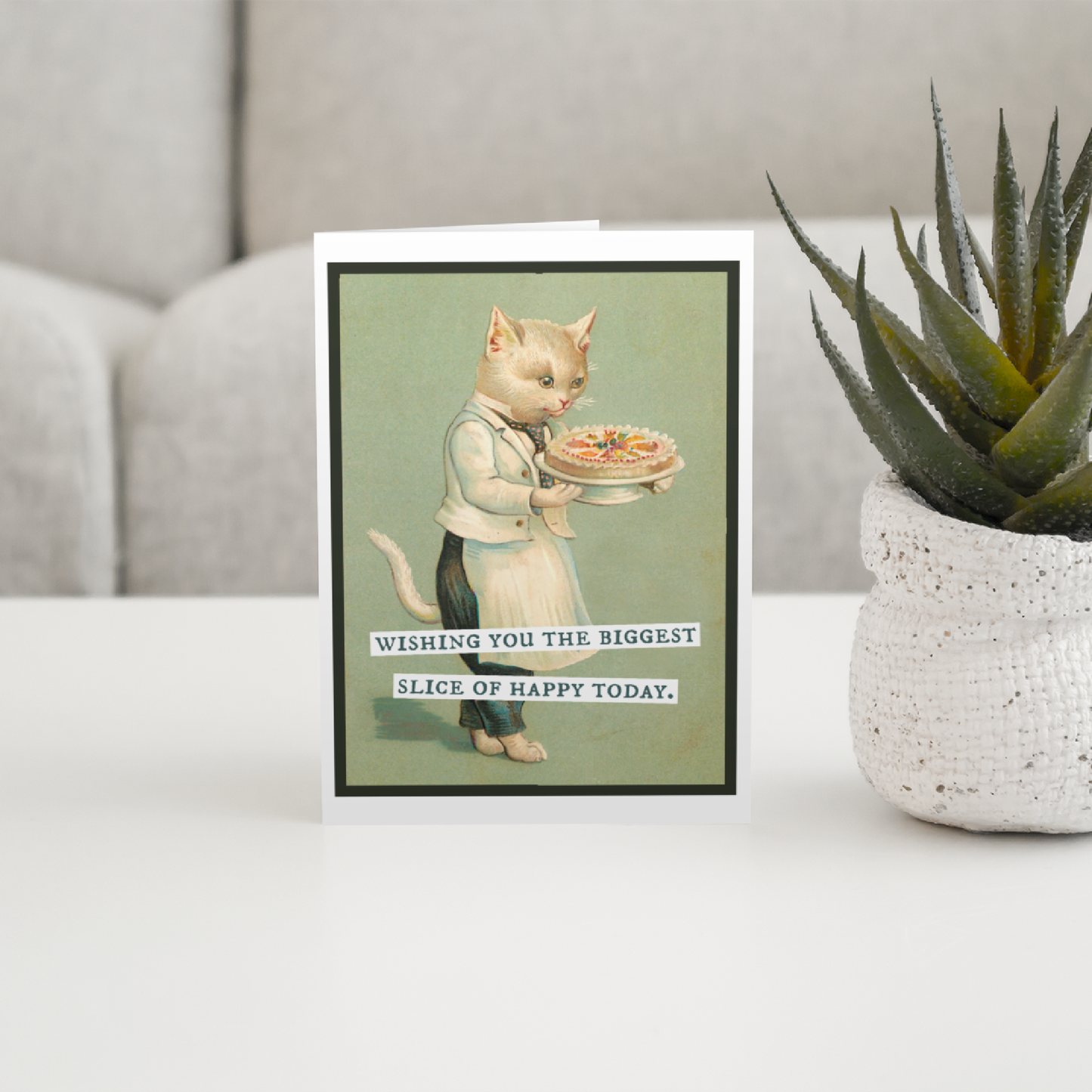 Greeting Card. Wishing You The Biggest Slice Of Happy Today.