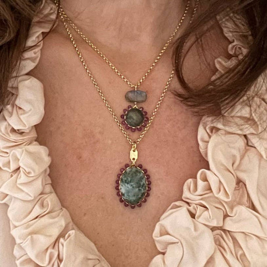 Marina Necklace: Tree Agate
