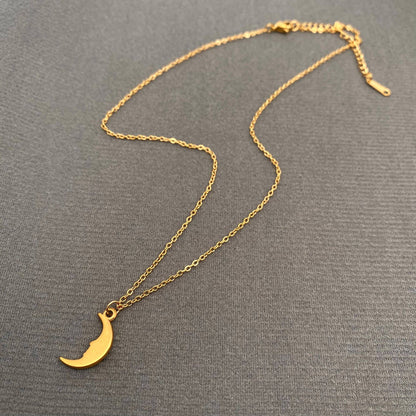 Crescent Moon Charm Necklace