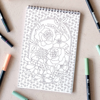Wildflowers Premium Coloring Book