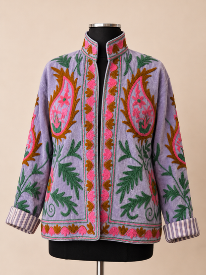 Suzani velvet embroidered jacket
