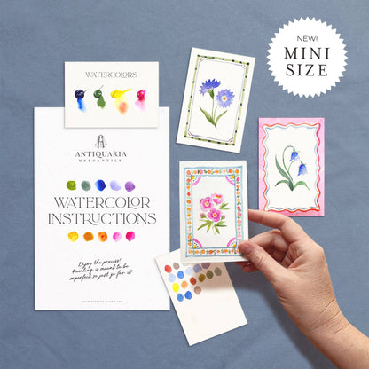 Mini Watercolor Painting Kit: Flowers