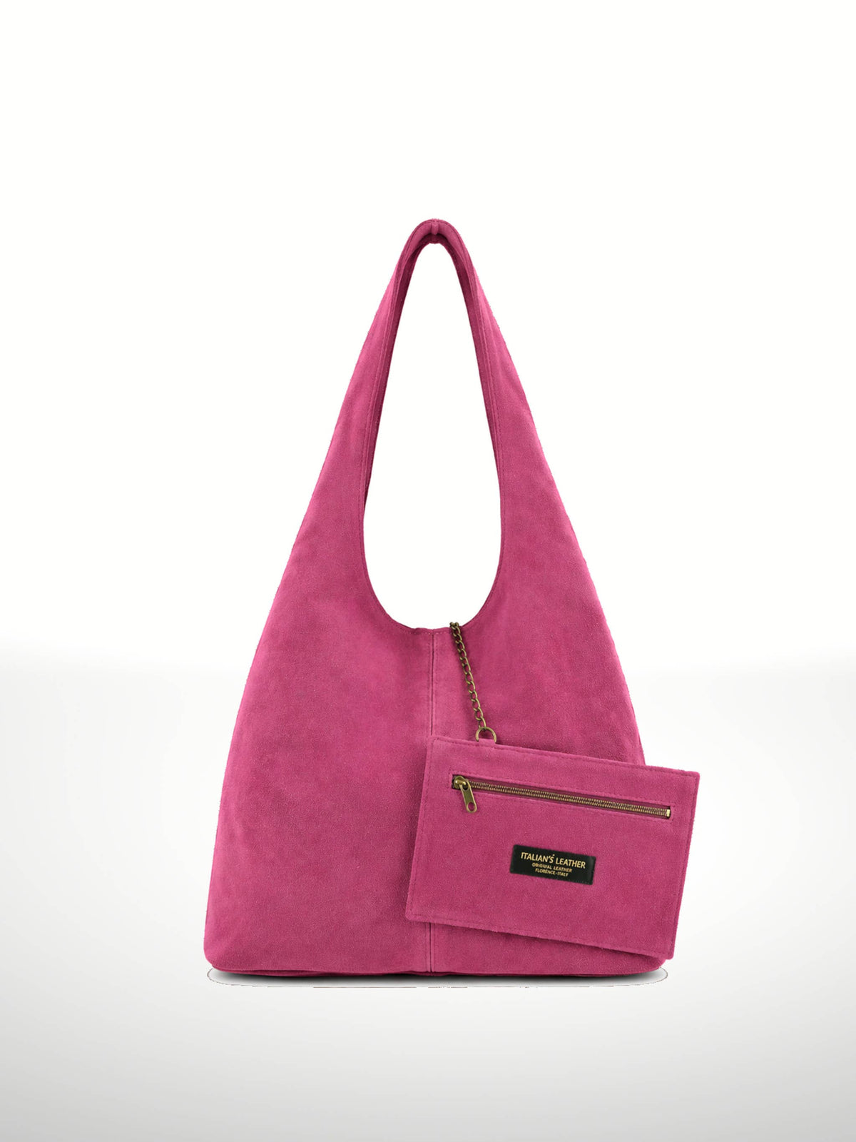 SILVIA - Suede leather bag: Wine red