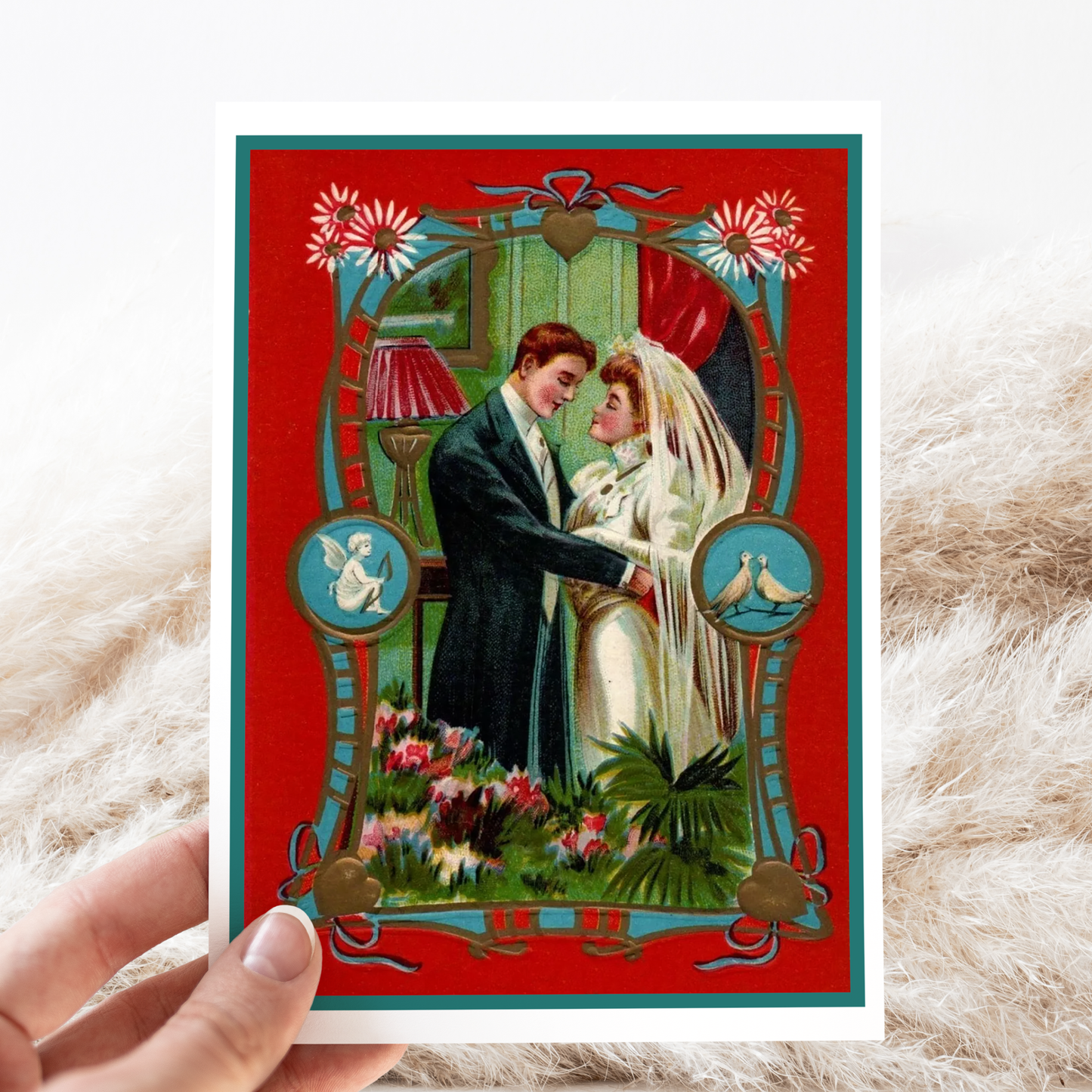 Wedding Card. Vintage Couple.