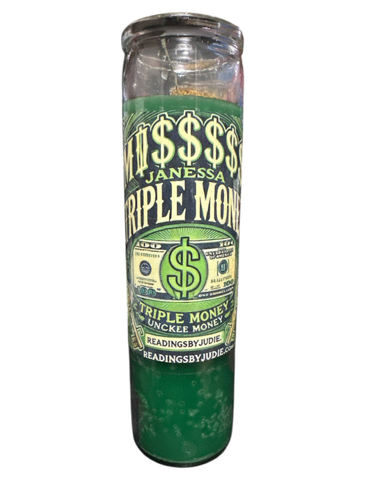 Triple Your Financial Blessings Money Manifestation Candle