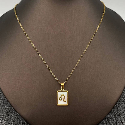 Zodiac  Square Necklace