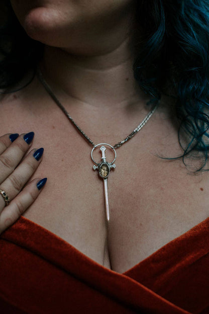 Vassa Sword Necklace | Citrine Sword Necklace
