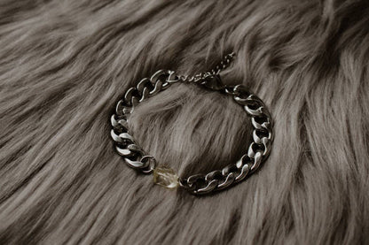 Citrine Magician Bracelet – Raw Crystal & Chunky Chain