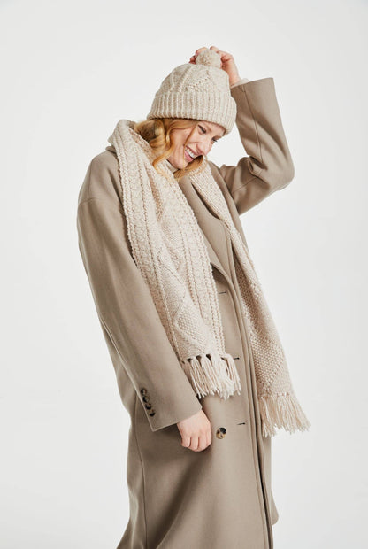 Kinard Aran Ski Hat - Oat: ONE SIZE