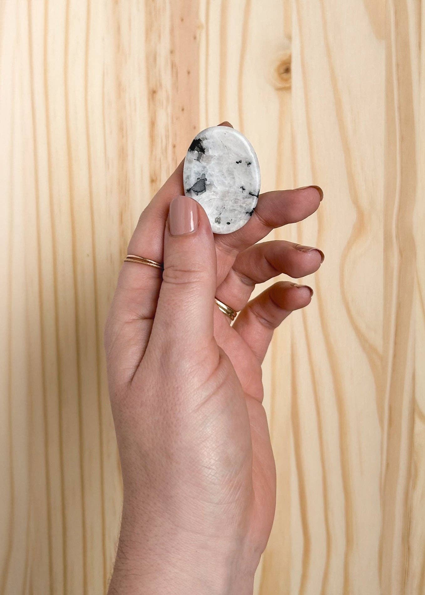 Palm Stone | Rainbow Moonstone
