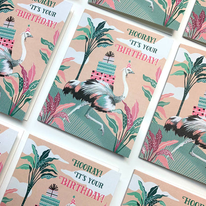 Ostrich Card | Stationery  | Birthday Greeting Card