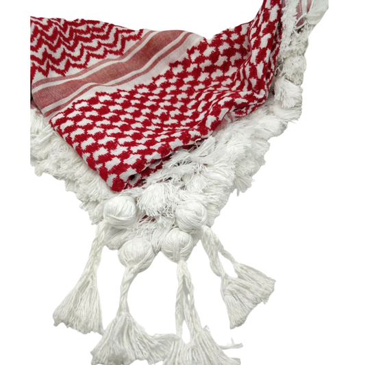 Palestinian Red and White Kuffiyeh