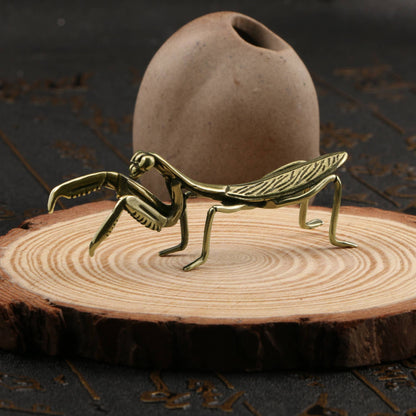 Praying Mantis Solid Copper Insect Ornament Miniature Model