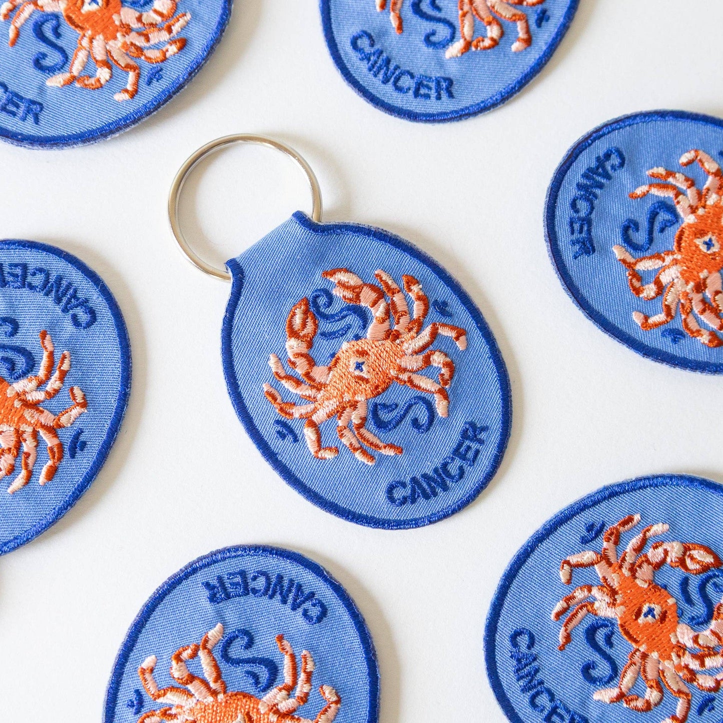 Cancer Embroidered Keychain
