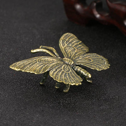 Brass Insect Butterfly Brass Ornaments Miniature Model: B