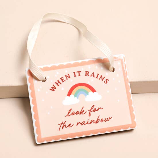 Rainbow Hanging Plaque