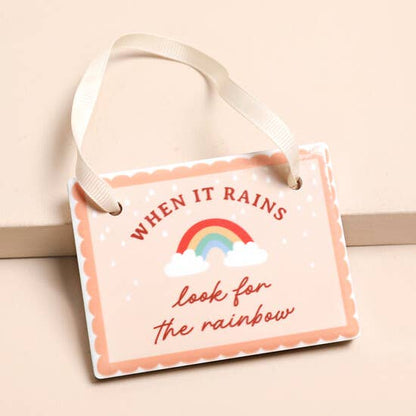 Rainbow Hanging Plaque