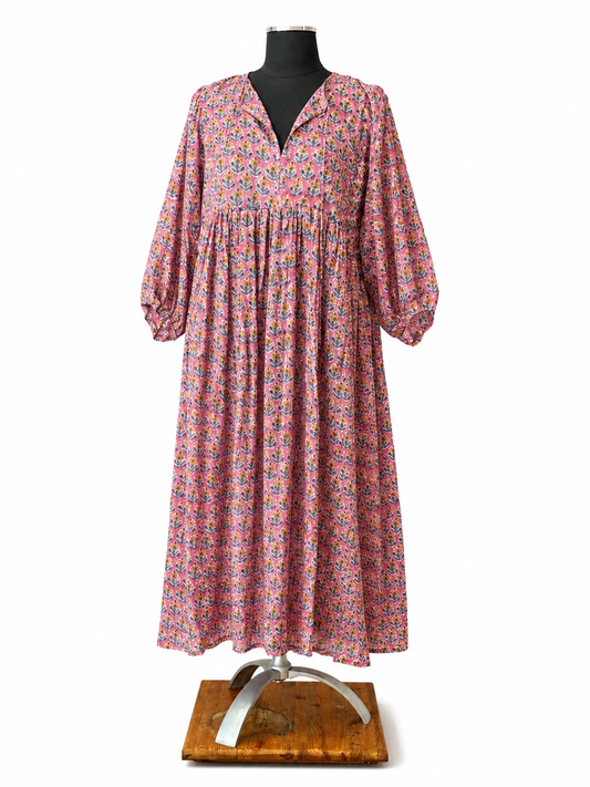 Meena Block Print Maxi Dress