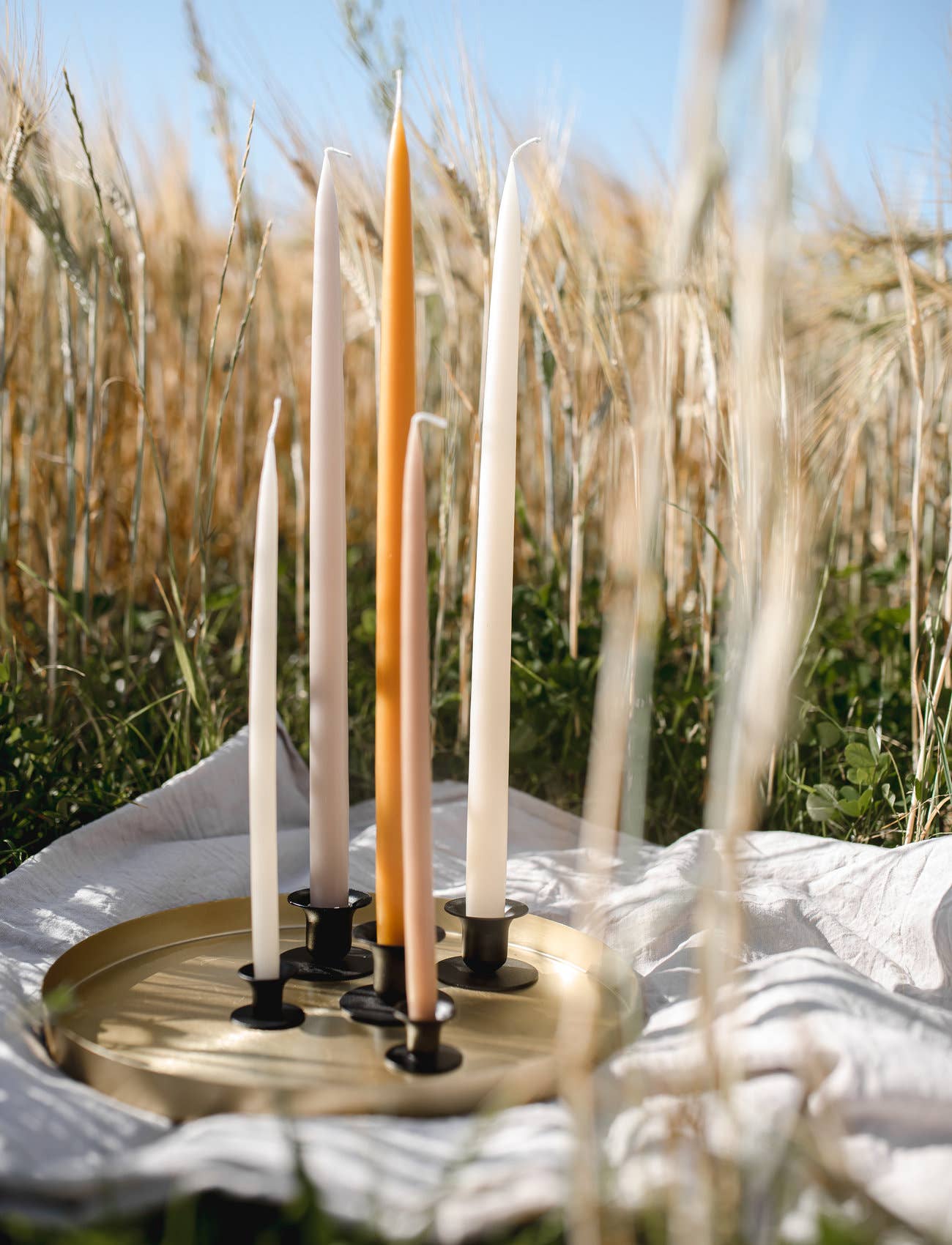 Honey Danish Taper Candle  12" Taper