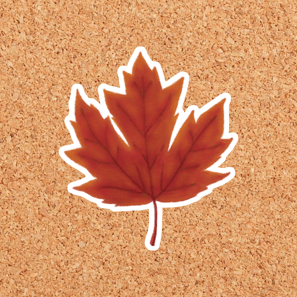 Canadian Maple Leaf Vinyl Sticker: With Backer Card
