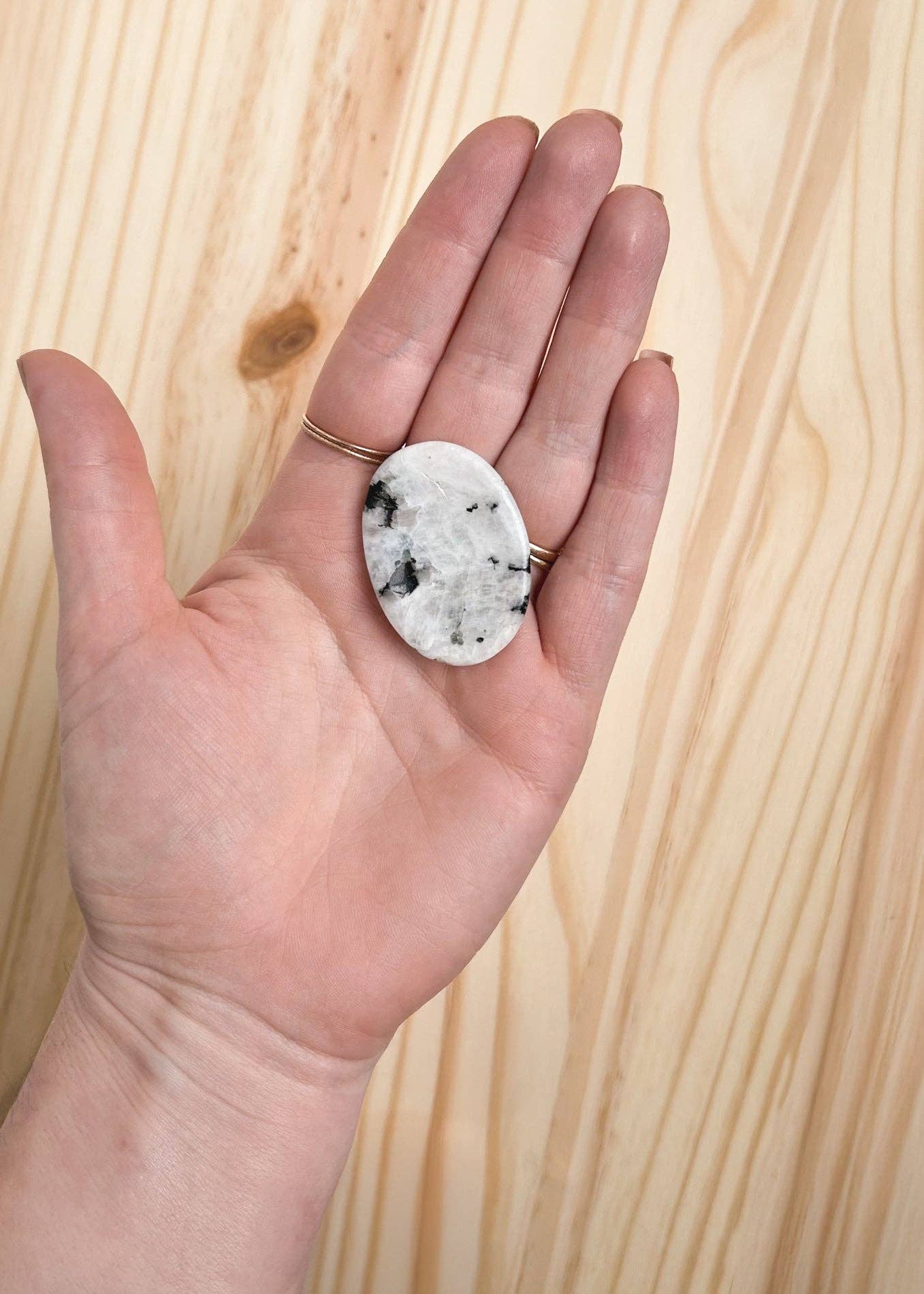 Palm Stone | Rainbow Moonstone