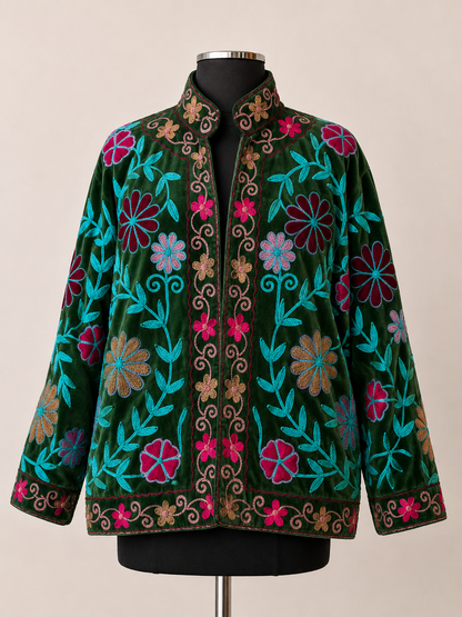 Suzani velvet embroidered jacket