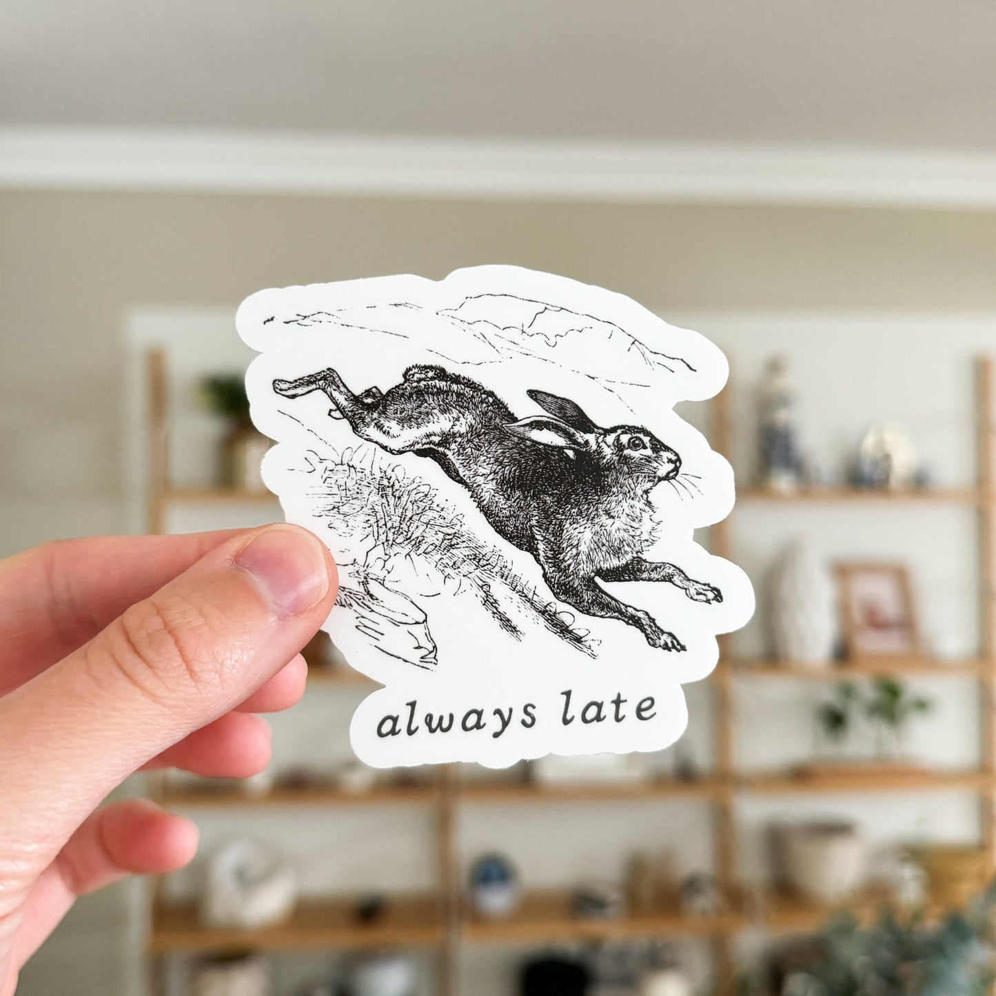Always Late Vinyl Rabbit Sticker
