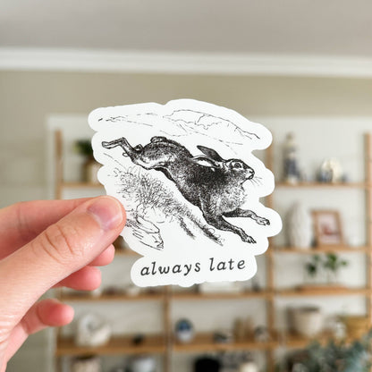 Always Late Vinyl Rabbit Sticker