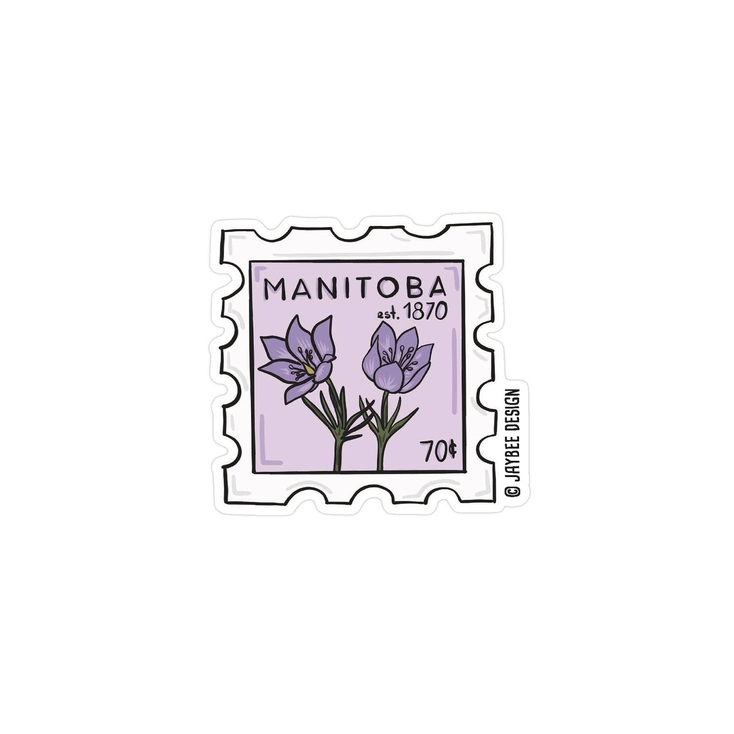 Manitoba Stamp Vinyl Sticker
