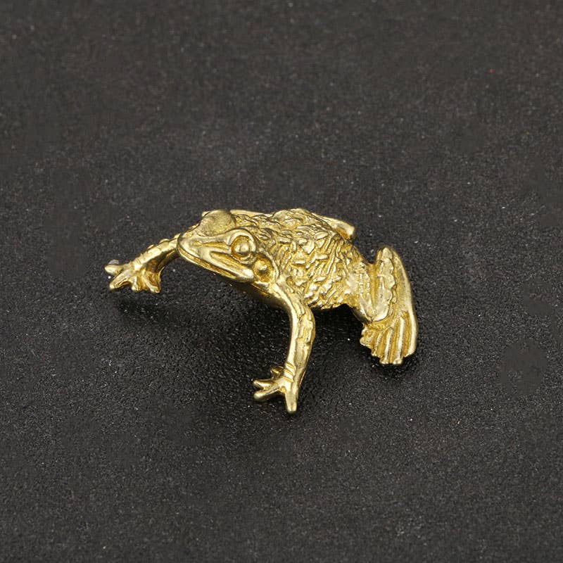Brass Toad Artwork Ornament Miniature Model: A / Dark