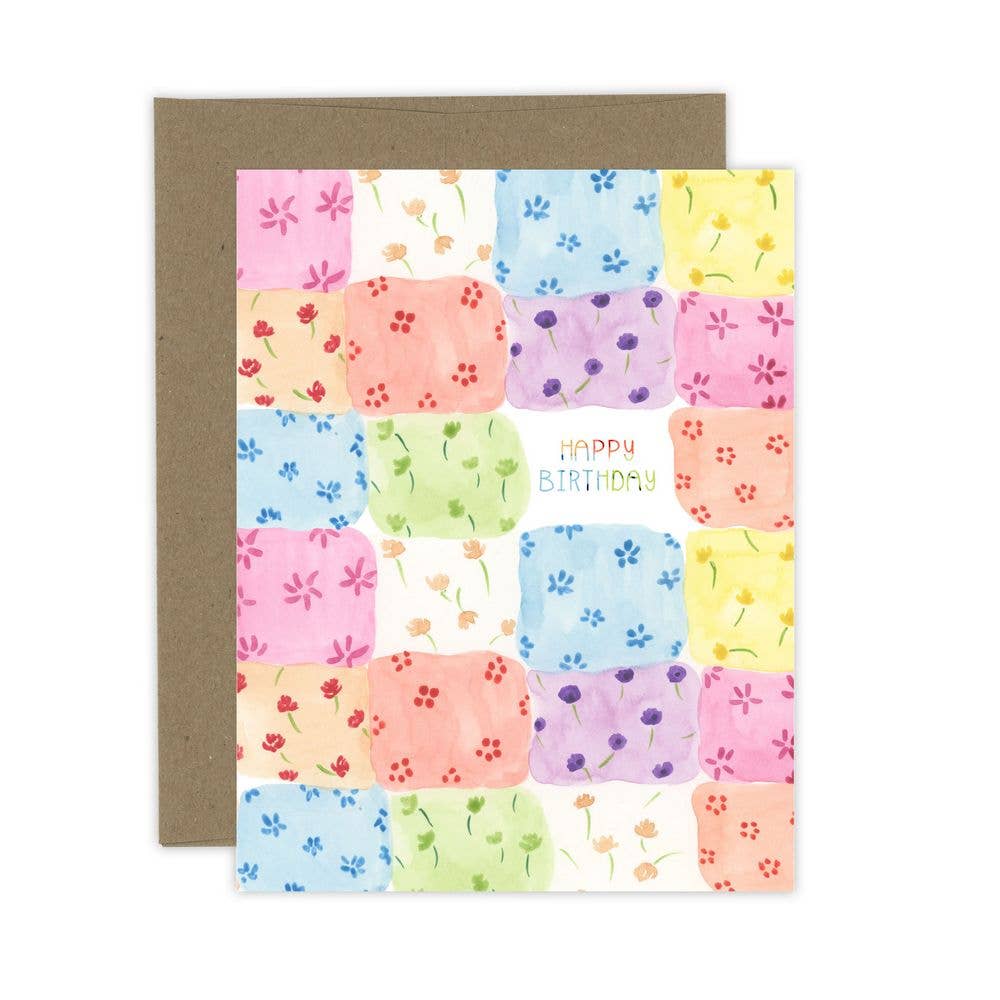 Patchwork Birthday Card | Children's Card: Kraft