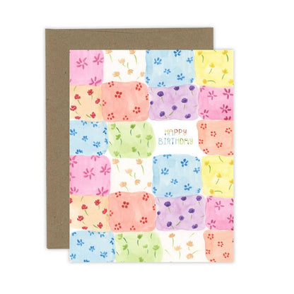 Patchwork Birthday Card | Children's Card: Kraft