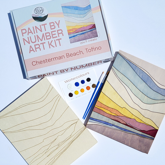 Paint By Number Art Kit - Chesterman Beach, Tofino