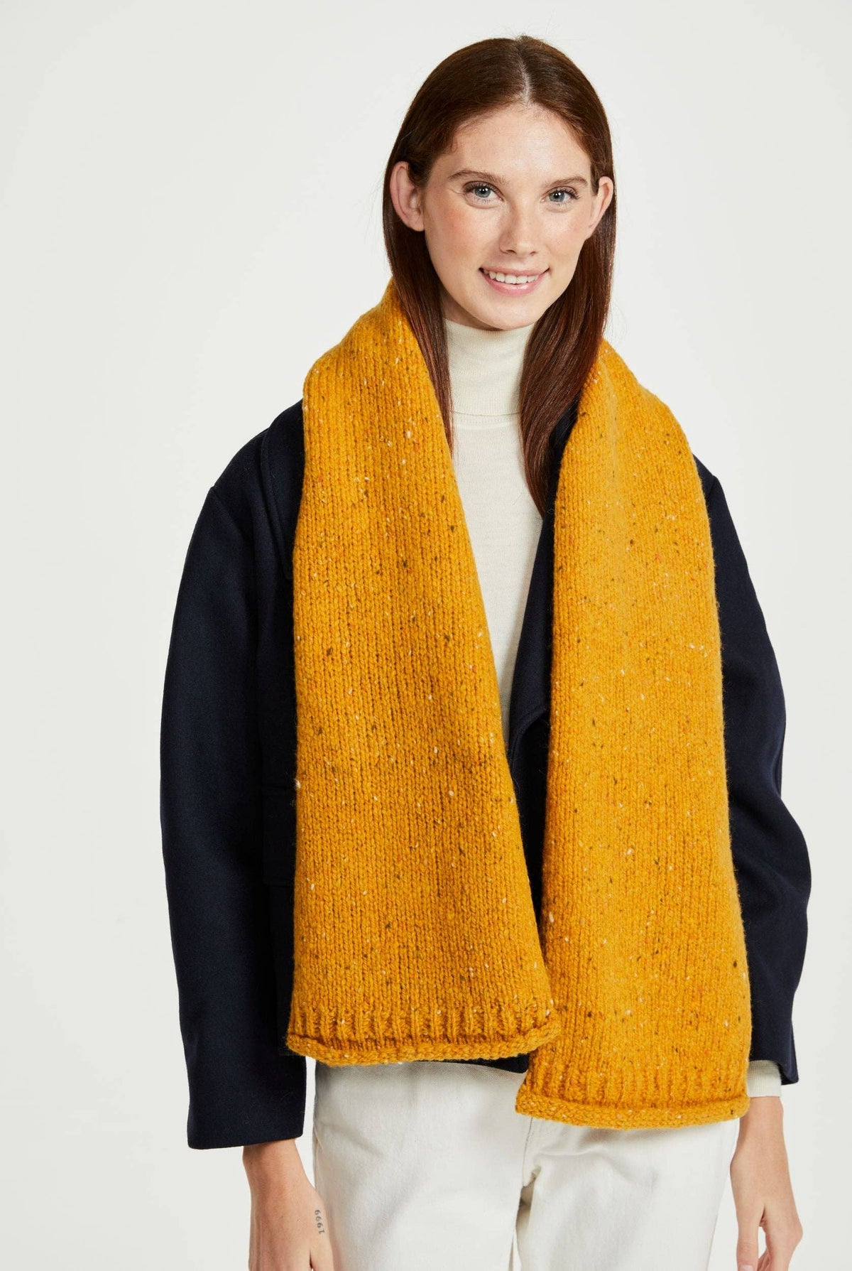 Sliabh Bawn Nepped Scarf - Yellow: One Size