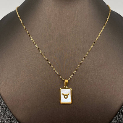 Zodiac  Square Necklace
