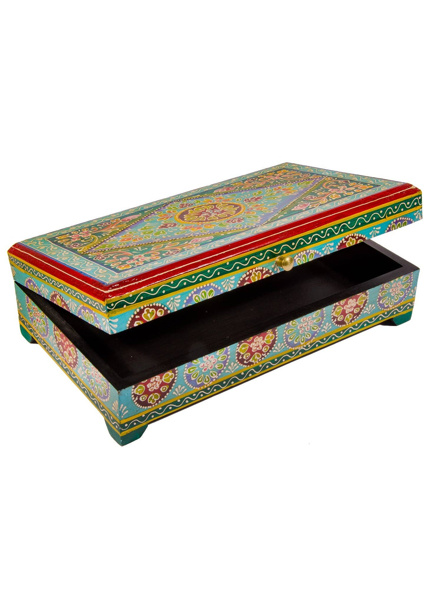 Large Hand Painted Wooden Box