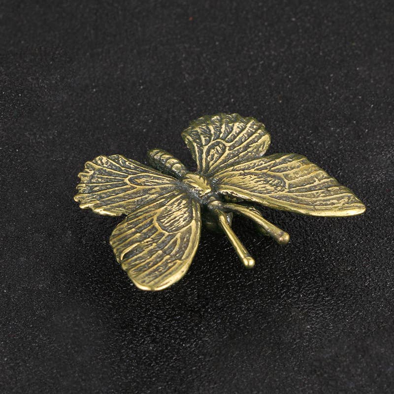 Brass Insect Butterfly Brass Ornaments Miniature Model: B